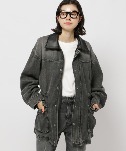 niko and...（ニコアンド）の「【NKJ 2025AW】FATIGUE JACKET（デニムジャケット・レディース・インディゴブルー/チャコール・FREE）」の22枚目の写真