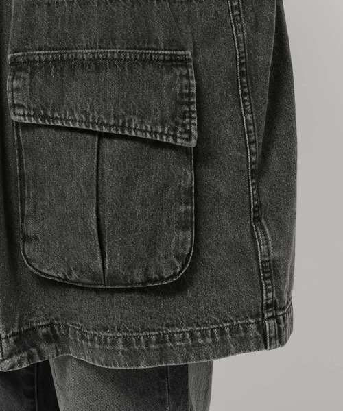 niko and...（ニコアンド）の「【NKJ 2025AW】FATIGUE JACKET（デニムジャケット・レディース・インディゴブルー/チャコール・FREE）」の5枚目の写真