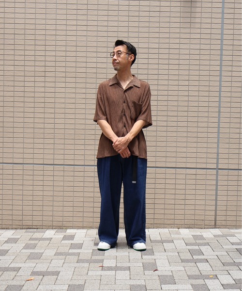 many men many mind（メニーメンメニーマインド）の「many men many mind /楊柳 開襟シャツ（シャツ/ブラウス・メンズ・ブラウン/グリーン/アイボリー/ブラック・LARGE/X-LARGE/MEDIUM）」の15枚目の写真