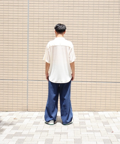 many men many mind（メニーメンメニーマインド）の「many men many mind /楊柳 開襟シャツ（シャツ/ブラウス・メンズ・ブラウン/グリーン/アイボリー/ブラック・LARGE/X-LARGE/MEDIUM）」の11枚目の写真