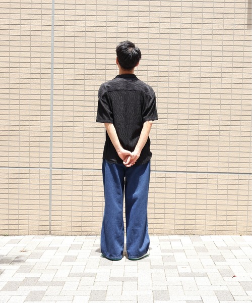 many men many mind（メニーメンメニーマインド）の「many men many mind /楊柳 開襟シャツ（シャツ/ブラウス・メンズ・ブラウン/グリーン/アイボリー/ブラック・LARGE/X-LARGE/MEDIUM）」の14枚目の写真