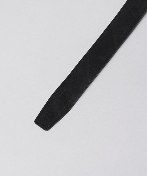 MAISON SPECIAL（メゾンスペシャル）の「《UNISEX》Italian Leather Plate Buckle Belt/イタリアンレザープレートバックルベルト【MAISON SPECIAL/メゾンスペシャル】（ベルト・メンズ・ブラック・FREE）」の4枚目の写真