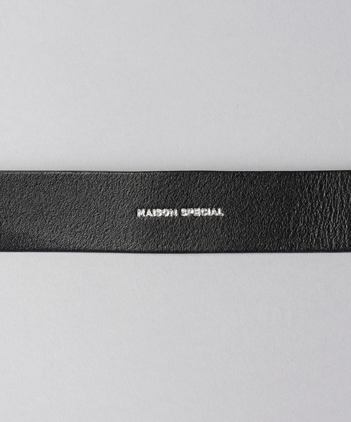MAISON SPECIAL（メゾンスペシャル）の「《UNISEX》Italian Leather Plate Buckle Belt/イタリアンレザープレートバックルベルト【MAISON SPECIAL/メゾンスペシャル】（ベルト・メンズ・ブラック・FREE）」の5枚目の写真
