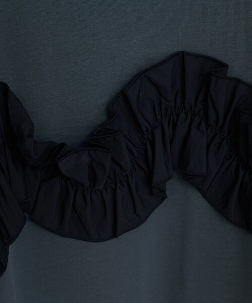 natural couture（ナチュラルクチュール）の「【WEB限定】ボリュームフリル半袖Tシャツ（Tシャツ/カットソー・レディース・ネイビー/ベージュ/オフホワイト/ブラック・FREE）」の19枚目の写真