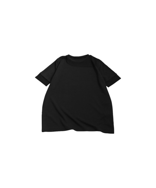 シアー切替半袖トップス（Tシャツ/カットソー）｜antiqua