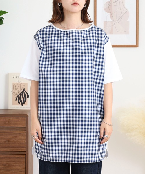 セール】to touch ナチュラルコットン ストライプTシャツ