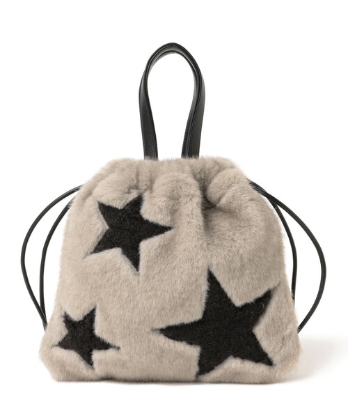 CONTROL FREAK / CTFK（コントロールフリーク）の「【別注】CONTROL FREAK / ★ファー バッグ（トートバッグ・レディース・ライトグレー/その他/ブラック・ONE SIZE）」の4枚目の写真