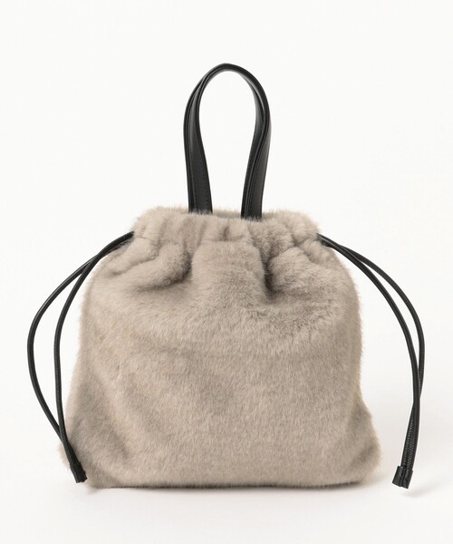CONTROL FREAK / CTFK（コントロールフリーク）の「【別注】CONTROL FREAK / ★ファー バッグ（トートバッグ・レディース・ライトグレー/その他/ブラック・ONE SIZE）」の6枚目の写真
