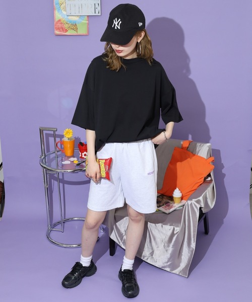 NERDY(ノルディ)の「ステッチロゴハーフパンツ(その他パンツ・レディース・ブラック/ピンク/ホワイト/ホワイト系・M/S/L)」の22枚目の写真