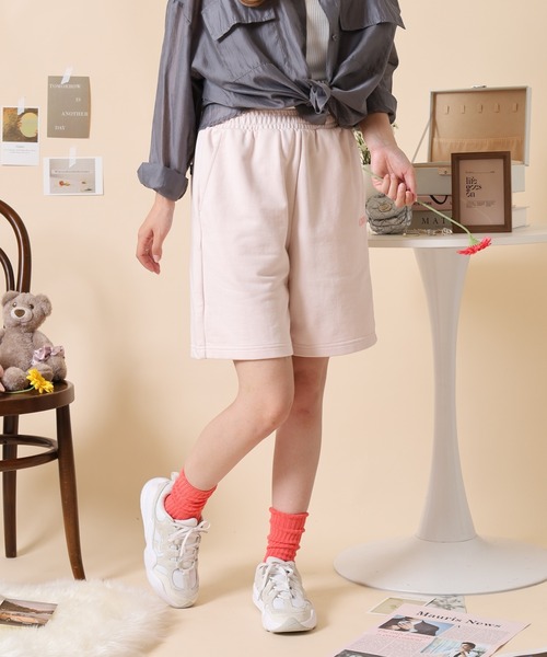 NERDY(ノルディ)の「ステッチロゴハーフパンツ(その他パンツ・レディース・ブラック/ピンク/ホワイト/ホワイト系・M/S/L)」の5枚目の写真