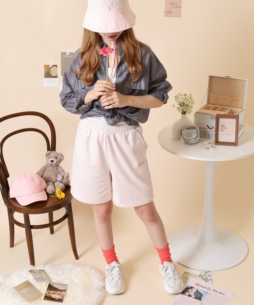 NERDY(ノルディ)の「ステッチロゴハーフパンツ(その他パンツ・レディース・ブラック/ピンク/ホワイト/ホワイト系・M/S/L)」の7枚目の写真