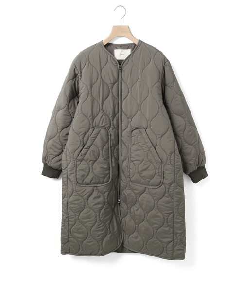 MidiUmi(ミディウミ)の「MidiUmi キルティングロングコート(その他アウター・レディース・ブラック/チャコールグレー/ライトグレー・FREE)」の3枚目の写真