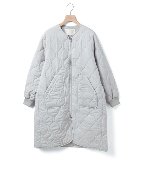 MidiUmi(ミディウミ)の「MidiUmi キルティングロングコート(その他アウター・レディース・ブラック/チャコールグレー/ライトグレー・FREE)」の1枚目の写真