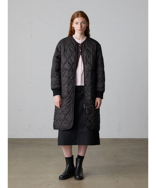 MidiUmi(ミディウミ)の「MidiUmi キルティングロングコート(その他アウター・レディース・ブラック/チャコールグレー/ライトグレー・FREE)」の2枚目の写真