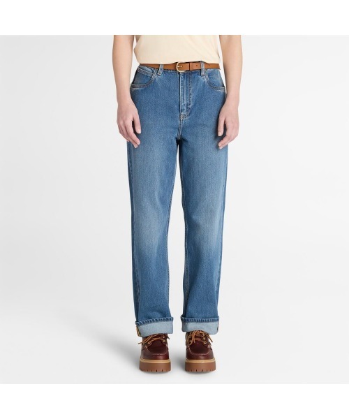 Timberland(ティンバーランド)の「デニム ストレート パンツ レディース(デニムパンツ・レディース・ブルー・25inch/27inch/29inch/31inch)」の1枚目の写真