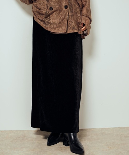 Shelly island(シェリーアイランド)の「ランダムベロアスカート(スカート・レディース・ブラック/ブラウン/ホワイト・FREE)」の19枚目の写真