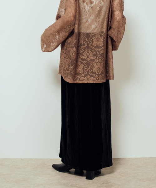 Shelly island(シェリーアイランド)の「ランダムベロアスカート(スカート・レディース・ブラック/ブラウン/ホワイト・FREE)」の22枚目の写真