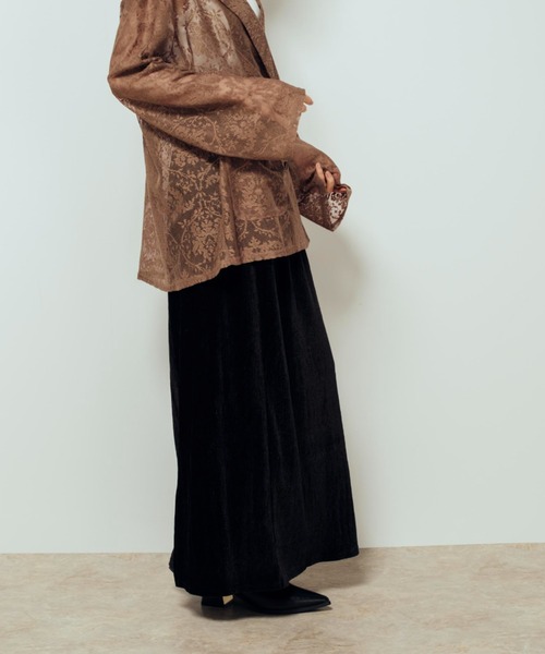 Shelly island(シェリーアイランド)の「ランダムベロアスカート(スカート・レディース・ブラック/ブラウン/ホワイト・FREE)」の20枚目の写真