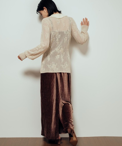 Shelly island(シェリーアイランド)の「ランダムベロアスカート(スカート・レディース・ブラック/ブラウン/ホワイト・FREE)」の14枚目の写真