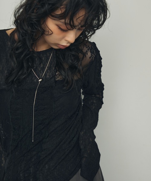 Trish(トリッシュ)の「レースパッチワークプルオーバー(Tシャツ/カットソー・レディース・ブラック/アイボリー・FREE)」の22枚目の写真