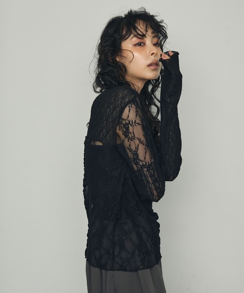 セール】レースパッチワークプルオーバー（Tシャツ/カットソー