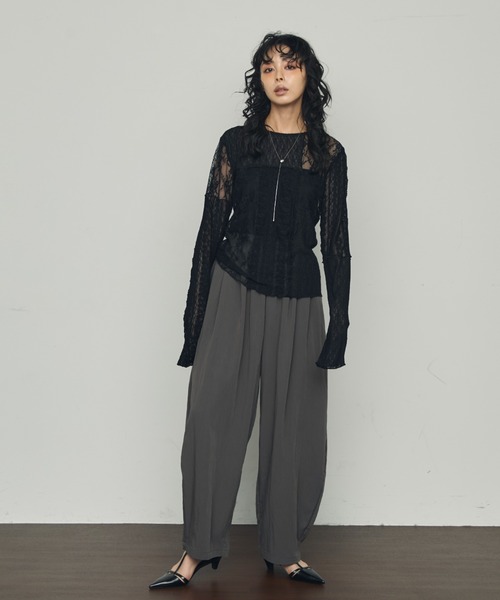 レースパッチワークプルオーバー（Tシャツ/カットソー）｜Trish