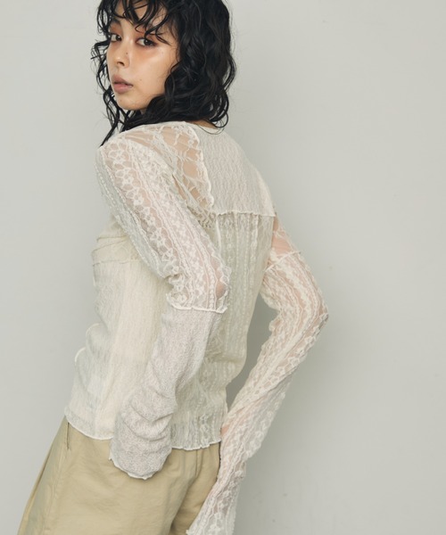 Trish(トリッシュ)の「レースパッチワークプルオーバー(Tシャツ/カットソー・レディース・ブラック/アイボリー・FREE)」の15枚目の写真