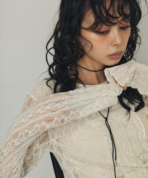 セール】レースパッチワークプルオーバー（Tシャツ/カットソー