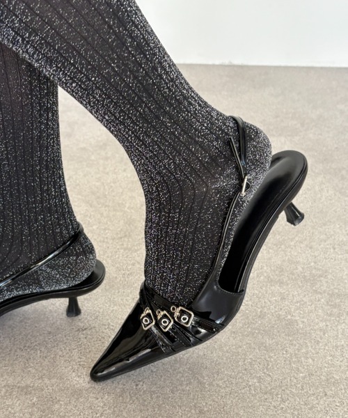 Teem Store（チームストア）の「リブラメクルーソックス（ソックス/靴下・レディース・ブラック/ブラック系その他・F）」の18枚目の写真