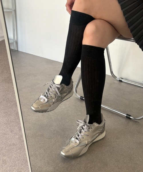 Teem Store（チームストア）の「リブラメクルーソックス（ソックス/靴下・レディース・ブラック/ブラック系その他・F）」の8枚目の写真