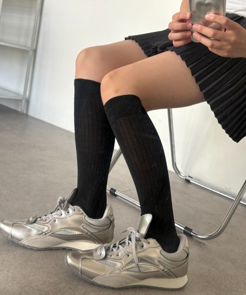 Teem Store（チームストア）の「リブラメクルーソックス（ソックス/靴下・レディース・ブラック/ブラック系その他・F）」の16枚目の写真