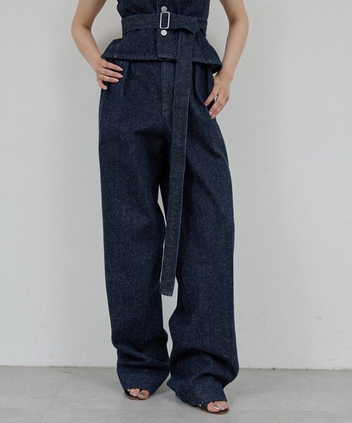 GALLARDAGALANTE(ガリャルダガランテ)の「【PEAS】ネップデニム(デニムパンツ・レディース・ブルー・0/1)」の2枚目の写真