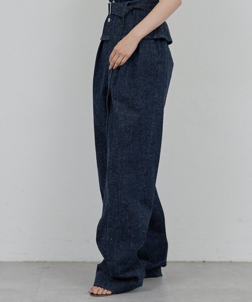 GALLARDAGALANTE(ガリャルダガランテ)の「【PEAS】ネップデニム(デニムパンツ・レディース・ブルー・0/1)」の3枚目の写真