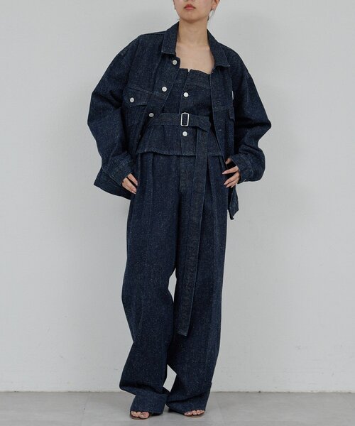 GALLARDAGALANTE(ガリャルダガランテ)の「【PEAS】ネップデニム(デニムパンツ・レディース・ブルー・0/1)」の9枚目の写真