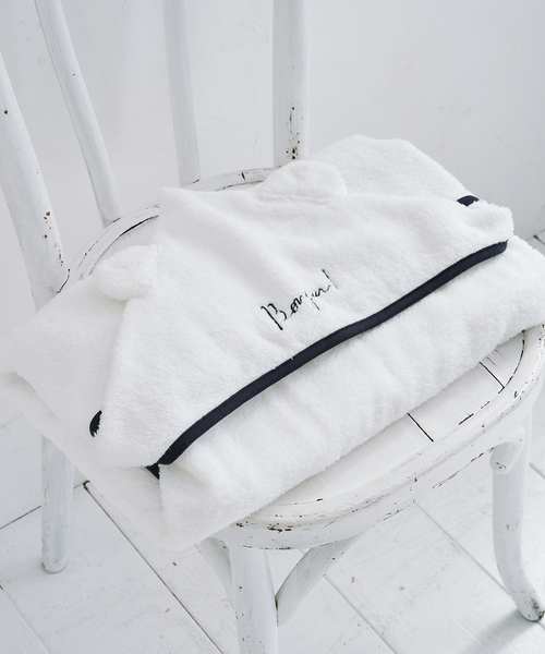 IENA ENFANT（イエナアンファン）の「【UCHINO/ウチノ】 別注無撚糸フード付きバスタオル baby（その他ベビー用品・キッズ・ホワイト・FREE）」の4枚目の写真