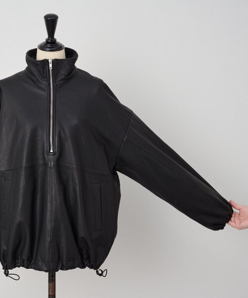 BEARDSLEY(ビアズリー)の「《15 quinze》ラムレザーハーフジッププルオーバー(その他アウター・レディース・ブラック・FREE)」の13枚目の写真