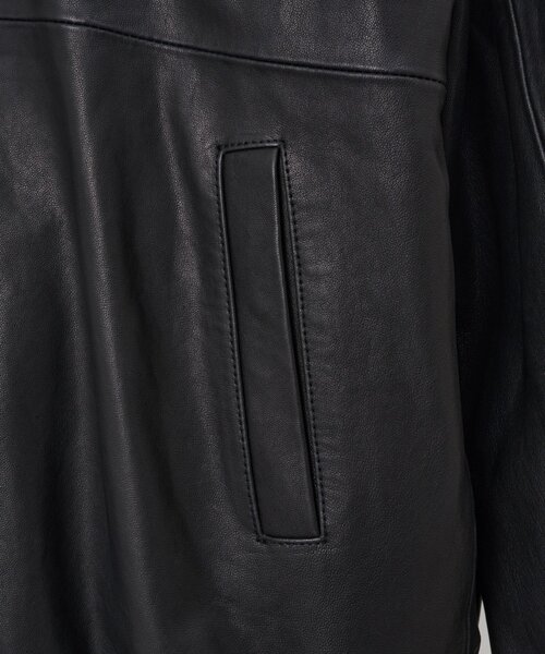 BEARDSLEY(ビアズリー)の「《15 quinze》ラムレザーハーフジッププルオーバー(その他アウター・レディース・ブラック・FREE)」の7枚目の写真