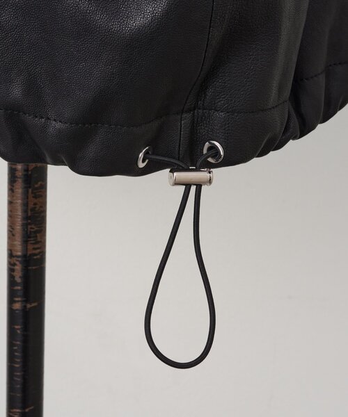 BEARDSLEY(ビアズリー)の「《15 quinze》ラムレザーハーフジッププルオーバー(その他アウター・レディース・ブラック・FREE)」の6枚目の写真