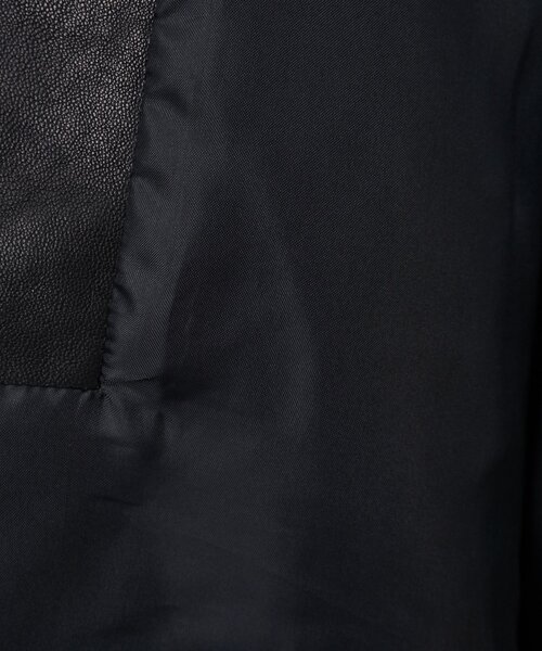 BEARDSLEY(ビアズリー)の「《15 quinze》ラムレザーハーフジッププルオーバー(その他アウター・レディース・ブラック・FREE)」の2枚目の写真