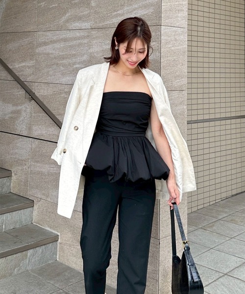 ペプラムチューブトップ(chihiro select) / きれいめ シンプル レディ