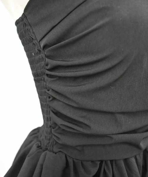 シテチューブトップ セール】【chihiro select】ペプラムチューブトップ／きれいめ