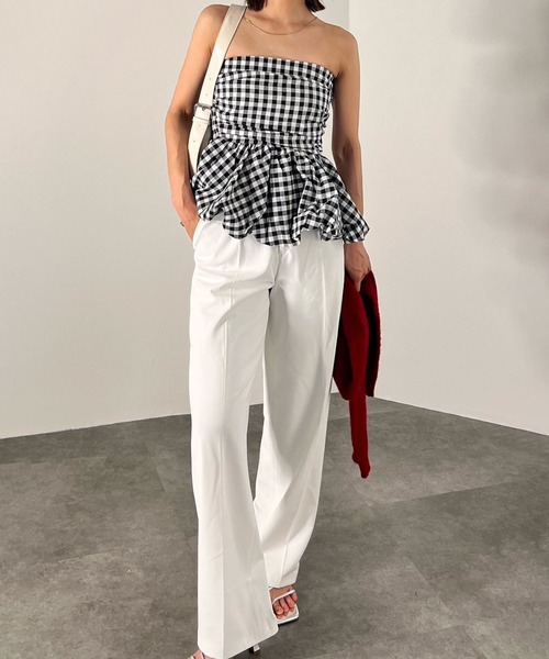 ペプラムチューブトップ(chihiro select) / きれいめ シンプル レディ