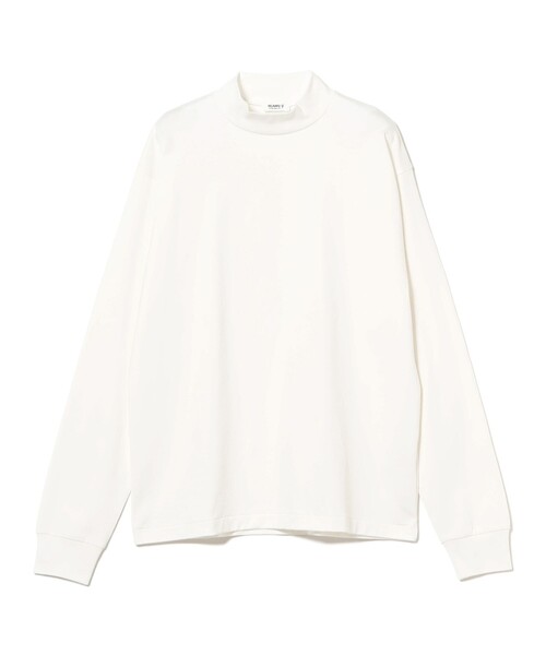 BEAMS F（ビームスエフ）の「コーコランコットン モックネック コンフォートフィット ロングスリーブTシャツ（Tシャツ/カットソー・メンズ・ナチュラル/ダークブラウン/ホワイト/ブラック・M/S/XL/L）」の2枚目の写真