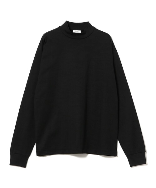 BEAMS F（ビームスエフ）の「コーコランコットン モックネック コンフォートフィット ロングスリーブTシャツ（Tシャツ/カットソー・メンズ・ナチュラル/ダークブラウン/ホワイト/ブラック・M/S/XL/L）」の8枚目の写真