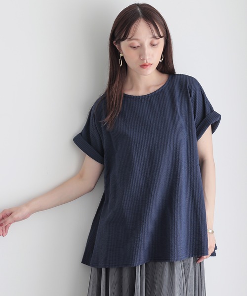 n'OrLABEL(ノアールレーベル)の「ストライプサッカーぺブラムカットソー(Tシャツ/カットソー・レディース・ネイビー/ブルー/ライトベージュ・2/1)」の20枚目の写真