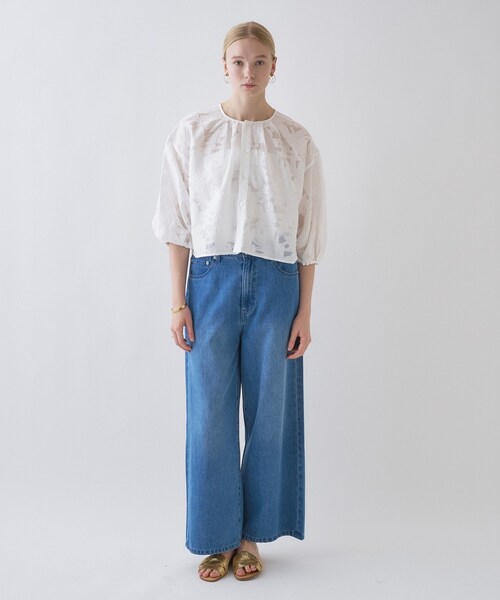 cloenc（クロエンス）の「【手洗い可】2wayジャカードブラウス（シャツ/ブラウス・レディース・ホワイト系4/ブラック系3・02）」の3枚目の写真