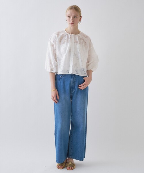 cloenc（クロエンス）の「【手洗い可】2wayジャカードブラウス（シャツ/ブラウス・レディース・ホワイト系4/ブラック系3・02）」の4枚目の写真