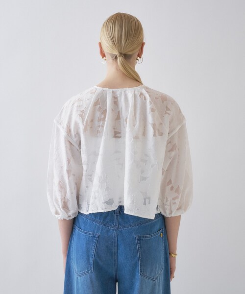 cloenc（クロエンス）の「【手洗い可】2wayジャカードブラウス（シャツ/ブラウス・レディース・ホワイト系4/ブラック系3・02）」の8枚目の写真