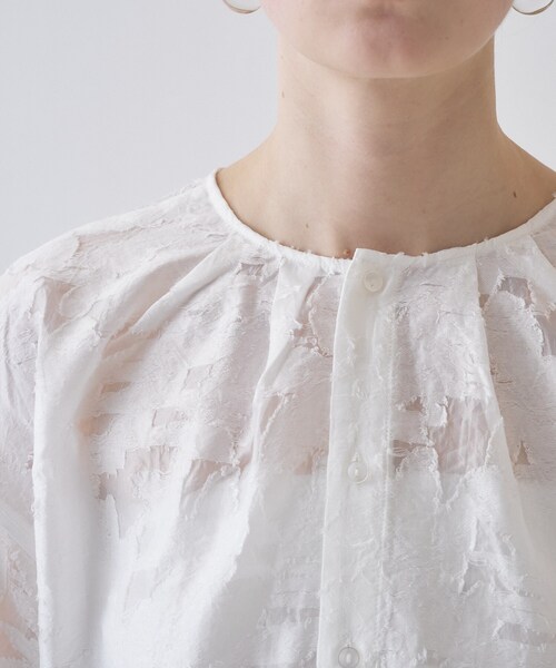 cloenc（クロエンス）の「【手洗い可】2wayジャカードブラウス（シャツ/ブラウス・レディース・ホワイト系4/ブラック系3・02）」の9枚目の写真