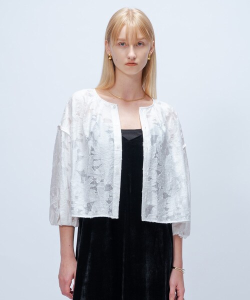 cloenc（クロエンス）の「【手洗い可】2wayジャカードブラウス（シャツ/ブラウス・レディース・ホワイト系4/ブラック系3・02）」の12枚目の写真